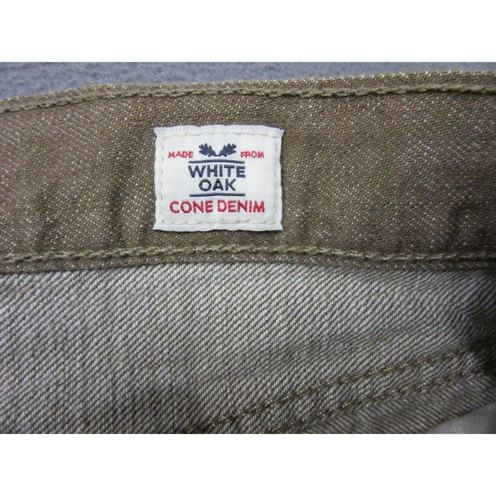 Levis 501 Jeans Mens 33x34 Brown Button Fly White Oak Cone Denim Straight Shrunk - Picture 12 of 16